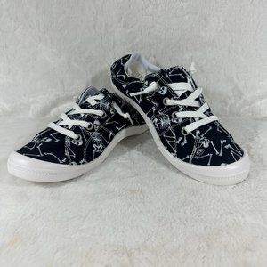 Women's Sneakers Skull - Black & White Skeleton Sneakers lace up New